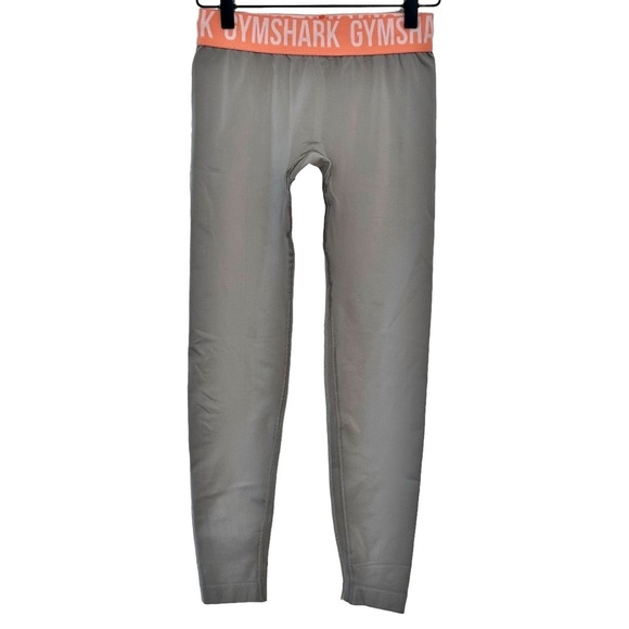 GYMSHARK Fit Active Seamless Cropped Leggings Women’s SZ Small in Grey Athletic - Picture 2 of 12